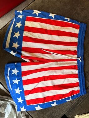 RSVLTS Men's Patriotic Swim Shorts - Red, White & Blue